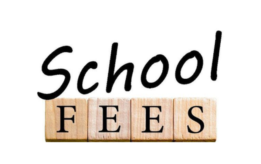 School fees spelled out in scrabble letters