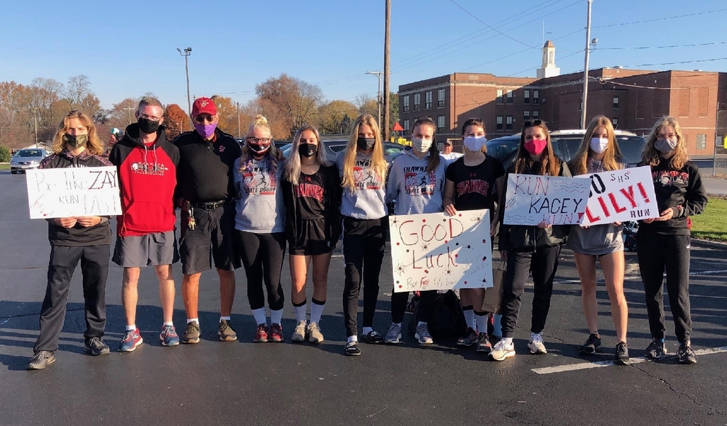 cross country team and coaches