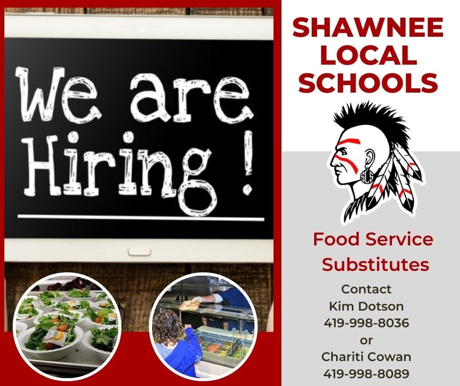 We Are Hiring Food Service Substitutes